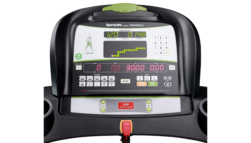 SportsArt Commercial Treadmill console